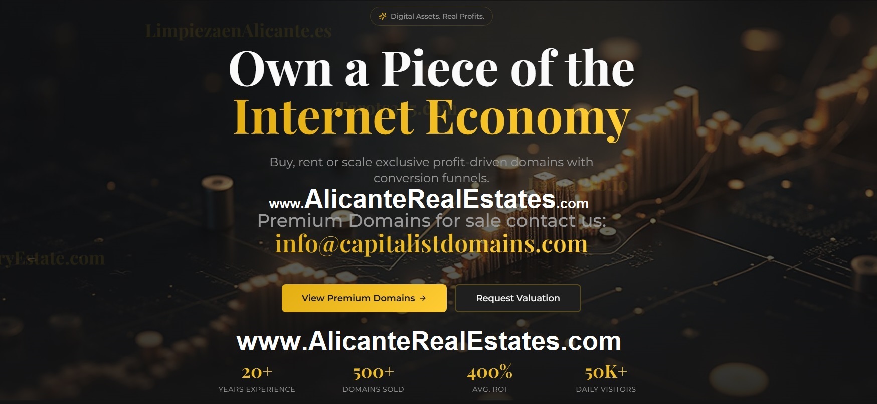 AlicanteRealEstates.com - premium real estate brand domain for Alicante and Costa Blanca